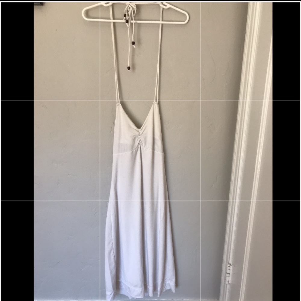 Midi dress with around the neck straps